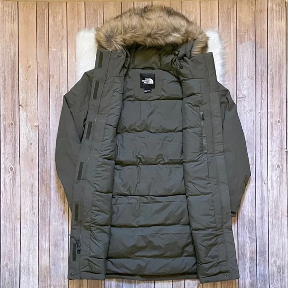 The North Face Women’s Arctic Parka Coat In New Taupe Green - Picture 4 of 8